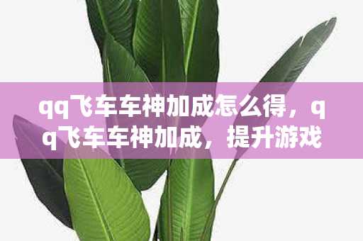 qq飞车车神加成怎么得，qq飞车车神加成，提升游戏体验的绝佳选择