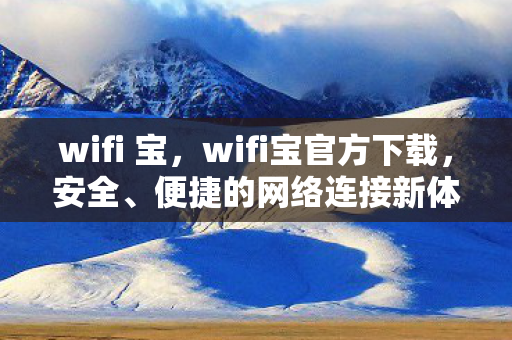 wifi 宝，wifi宝官方下载，安全、便捷的网络连接新体验
