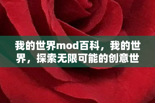 我的世界mod百科，我的世界，探索无限可能的创意世界