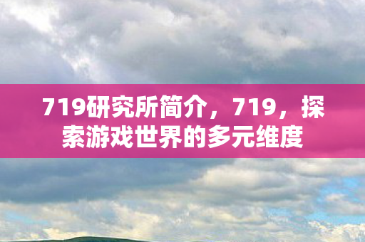 719研究所简介，719，探索游戏世界的多元维度