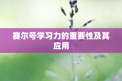 赛尔号学习力的重要性及其应用 赛尔号学习力的重要性及其应用