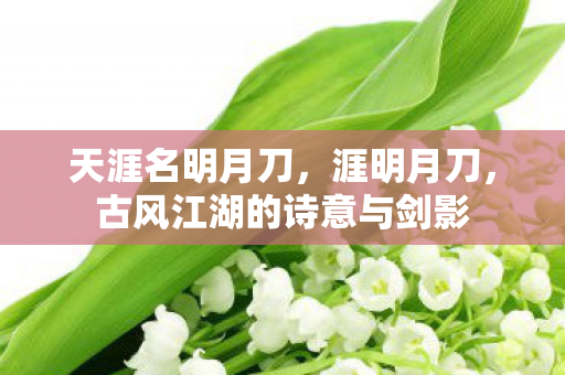 天涯名明月刀，涯明月刀，古风江湖的诗意与剑影
