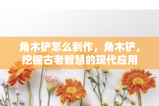 角木铲怎么制作，角木铲，挖掘古老智慧的现代应用