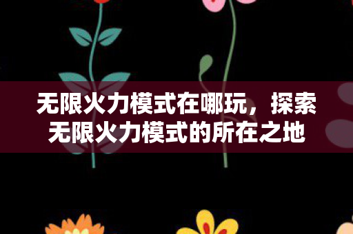 无限火力模式在哪玩,探索无限火力模式的所在之地 无限火力模式在哪玩,探索无限火力模式的所在之地