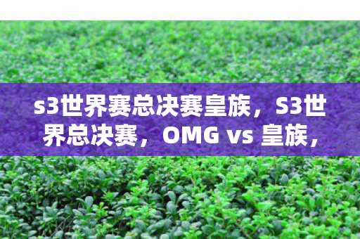 s3世界赛总决赛皇族,S3世界总决赛,OMG vs 皇族,一场电竞传奇的对决 s3世界赛总决赛皇族,S3世界总决赛,OMG vs 皇族,一场电竞传奇的对决