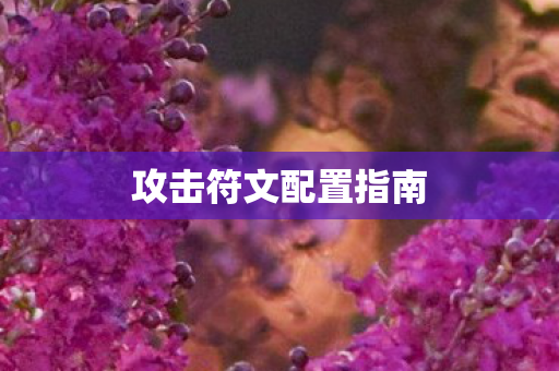 攻击符文配置指南