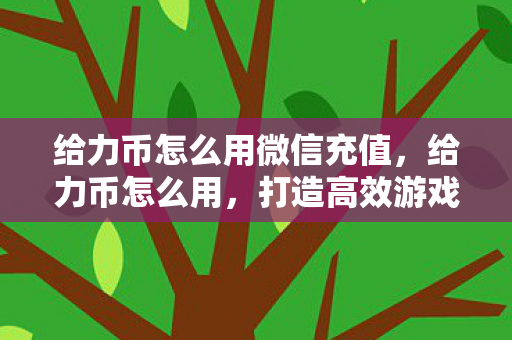 给力币怎么用微信充值，给力币怎么用，打造高效游戏生活的实用指南