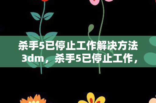 杀手5已停止工作解决方法 3dm,杀手5已停止工作,深度解析游戏崩溃背后的原因与解决方案 杀手5已停止工作解决方法 3dm,杀手5已停止工作,深度解析游戏崩溃背后的原因与解决方案