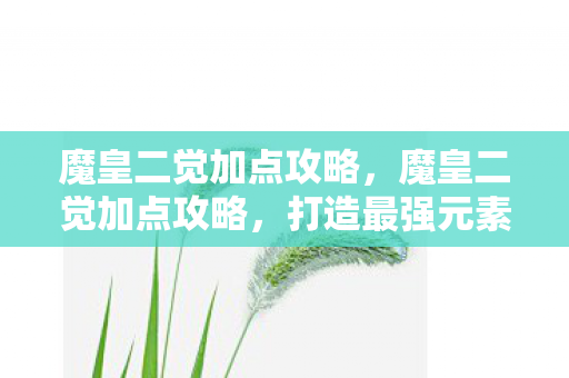 魔皇二觉加点攻略，魔皇二觉加点攻略，打造最强元素师