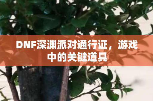 DNF深渊派对通行证，游戏中的关键道具