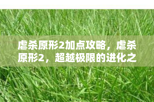 虐杀原形2加点攻略,虐杀原形2,超越极限的进化之路 虐杀原形2加点攻略,虐杀原形2,超越极限的进化之路