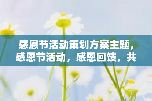 感恩节活动策划方案主题,感恩节活动,感恩回馈,共享欢乐 感恩节活动策划方案主题,感恩节活动,感恩回馈,共享欢乐