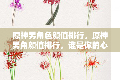 原神男角色颜值排行，原神男角颜值排行，谁是你的心动之选？