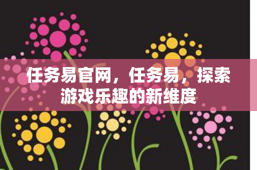 任务易官网，任务易，探索游戏乐趣的新维度