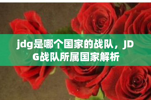 jdg是哪个国家的战队，JDG战队所属国家解析