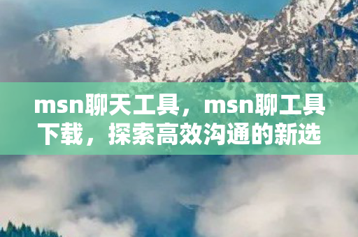 msn聊天工具，msn聊工具下载，探索高效沟通的新选择