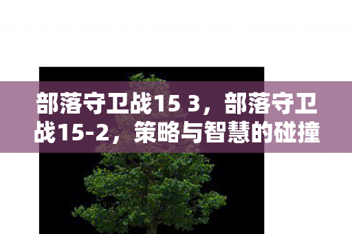 部落守卫战15 3，部落守卫战15-2，策略与智慧的碰撞