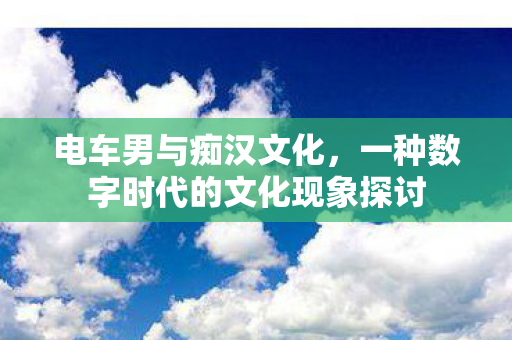 电车男与痴汉文化，一种数字时代的文化现象探讨