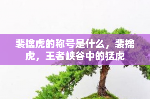 裴擒虎的称号是什么，裴擒虎，王者峡谷中的猛虎