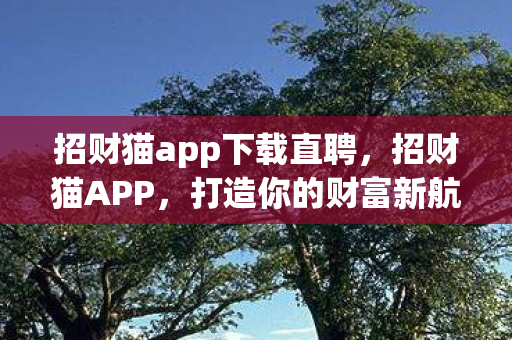招财猫app下载直聘，招财猫APP，打造你的财富新航道