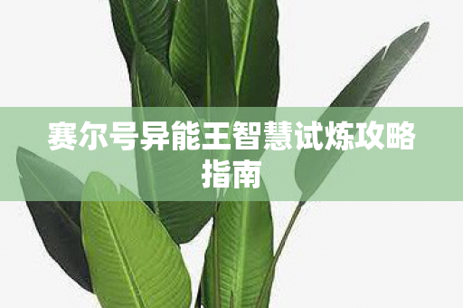 赛尔号异能王智慧试炼攻略指南 赛尔号异能王智慧试炼攻略指南