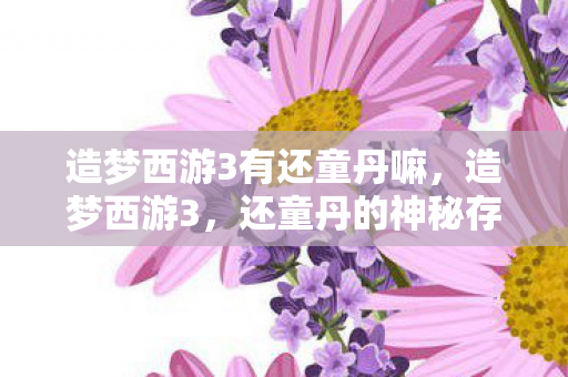 造梦西游3有还童丹嘛，造梦西游3，还童丹的神秘存在