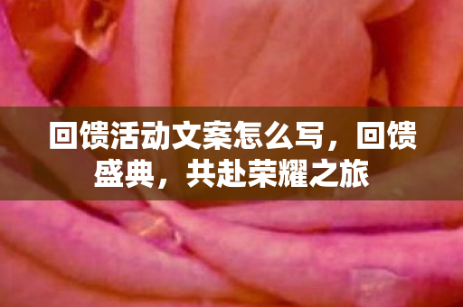 回馈活动文案怎么写，回馈盛典，共赴荣耀之旅