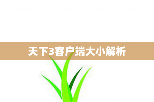 天下3客户端大小解析