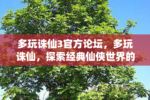 多玩诛仙3官方论坛，多玩诛仙，探索经典仙侠世界的无尽魅力