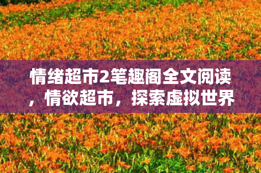 情绪超市2笔趣阁全文阅读，情欲超市，探索虚拟世界的情感与欲望
