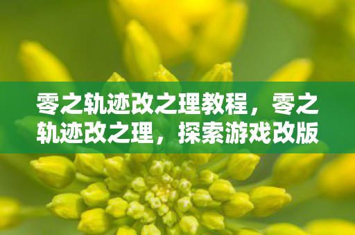 零之轨迹改之理教程，零之轨迹改之理，探索游戏改版的奥秘与乐趣