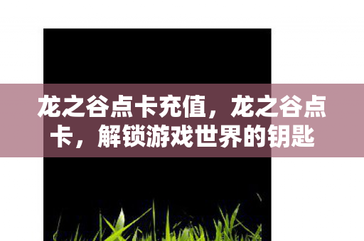 龙之谷点卡充值，龙之谷点卡，解锁游戏世界的钥匙