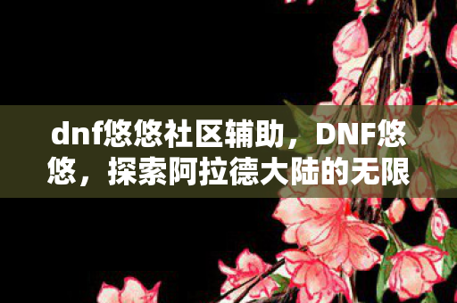 dnf悠悠社区辅助，DNF悠悠，探索阿拉德大陆的无限可能