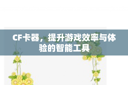 CF卡器，提升游戏效率与体验的智能工具