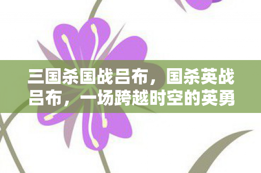 三国杀国战吕布，国杀英战吕布，一场跨越时空的英勇对决