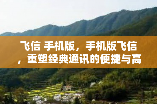 飞信 手机版，手机版飞信，重塑经典通讯的便捷与高效