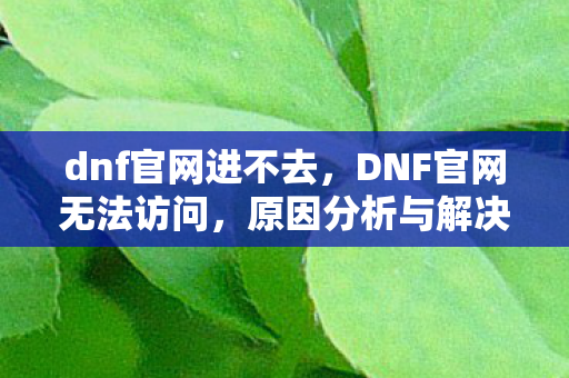 dnf官网进不去，DNF官网无法访问，原因分析与解决方案