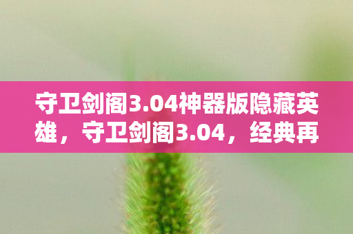 守卫剑阁3.04神器版隐藏英雄，守卫剑阁3.04，经典再现，策略与冒险的完美结合