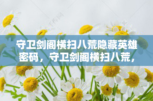 守卫剑阁横扫八荒隐藏英雄密码，守卫剑阁横扫八荒，经典游戏的魅力与影响
