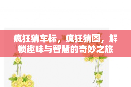 疯狂猜车标，疯狂猜图，解锁趣味与智慧的奇妙之旅