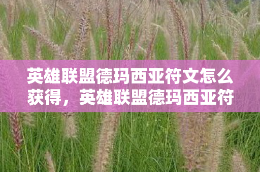英雄联盟德玛西亚符文怎么获得，英雄联盟德玛西亚符文，解锁英雄潜能的钥匙