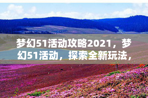 梦幻51活动攻略2021，梦幻51活动，探索全新玩法，畅享无限乐趣
