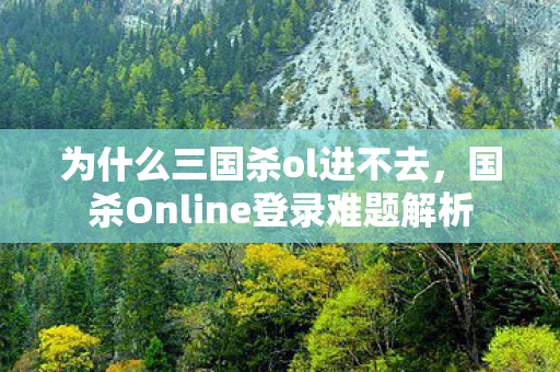 为什么三国杀ol进不去，国杀Online登录难题解析