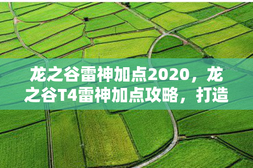 龙之谷雷神加点2020，龙之谷T4雷神加点攻略，打造最强雷神