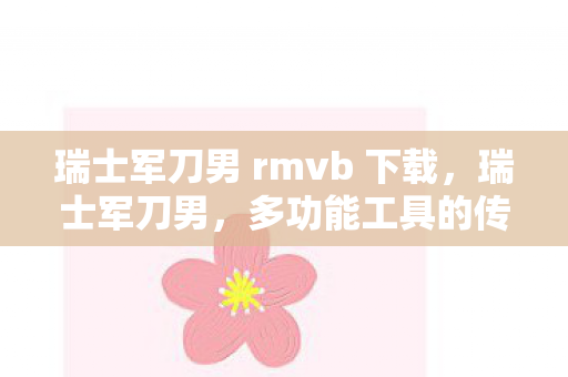 瑞士军刀男 rmvb 下载，瑞士军刀男，多功能工具的传奇故事