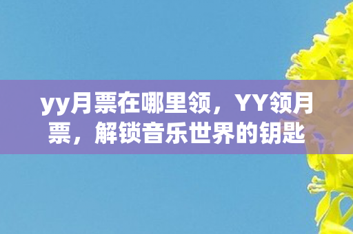 yy月票在哪里领，YY领月票，解锁音乐世界的钥匙