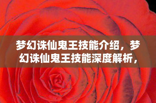 梦幻诛仙鬼王技能介绍，梦幻诛仙鬼王技能深度解析，掌握幽冥之力