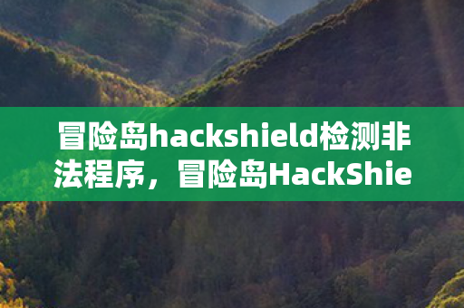 冒险岛hackshield检测非法程序，冒险岛HackShield，守护游戏安全的坚固盾牌