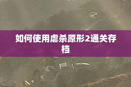 如何使用虐杀原形2通关存档