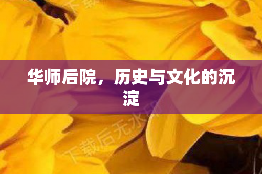 华师后院，历史与文化的沉淀